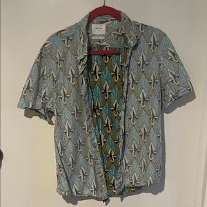 Billy Reid Funky Multicolor Geometric Casual Shirt